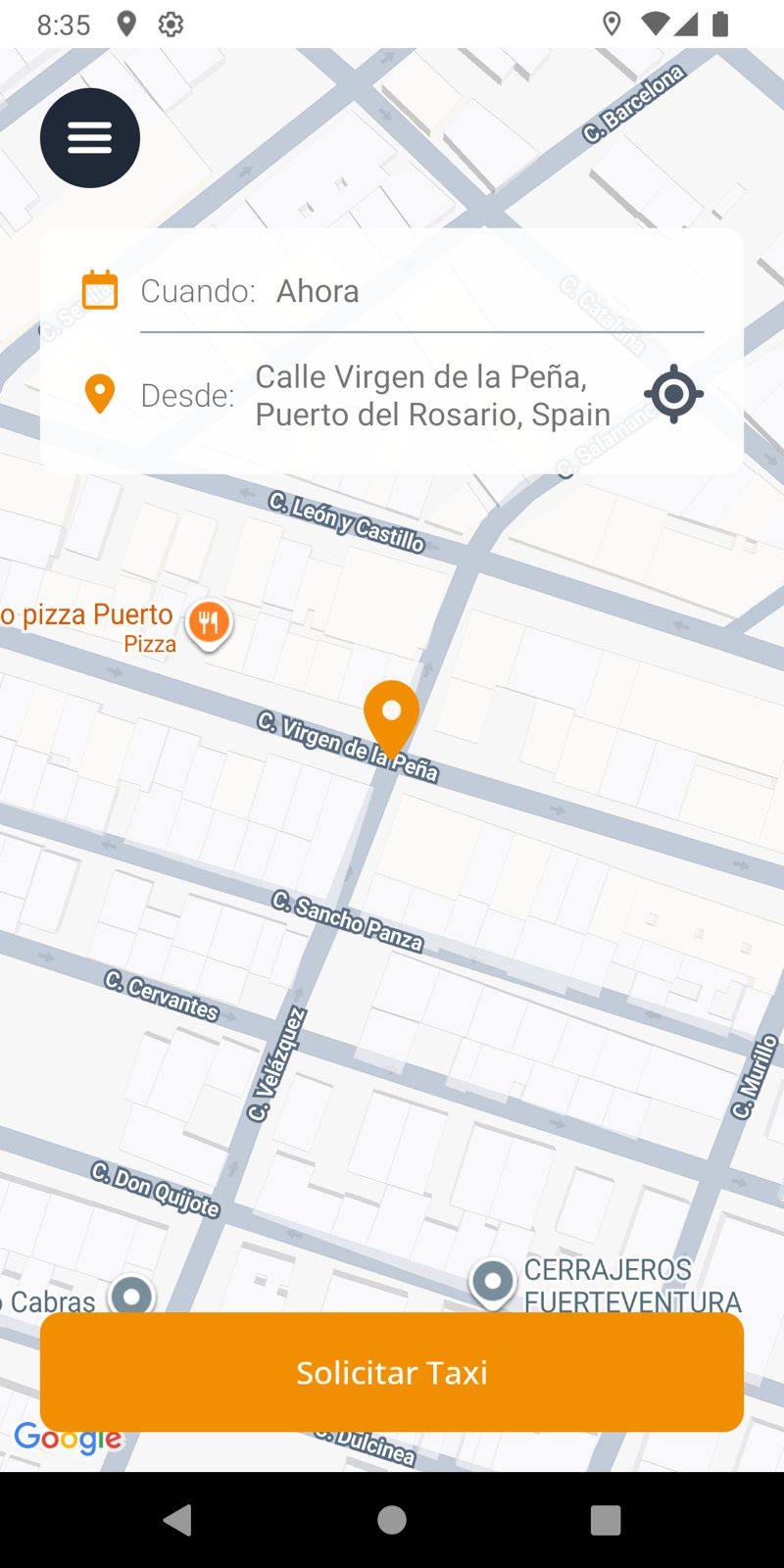 Pantalla TAXIAQUI